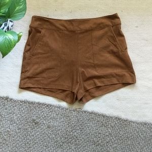 Suede shorts